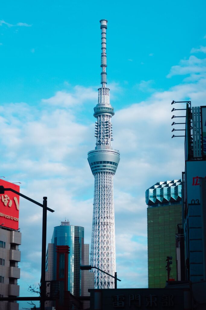 Tokyo Skytree rising over the city skyline, destination for MEXT scholarship students in Japan